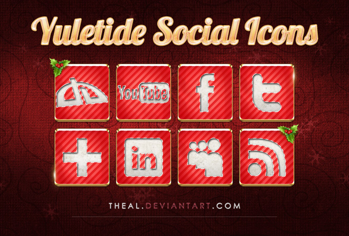 Yuletide Social Icons