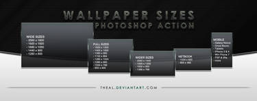 Wallpaper Sizes Photoshop Action