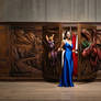 Woman showcases Oak Wardrobe 