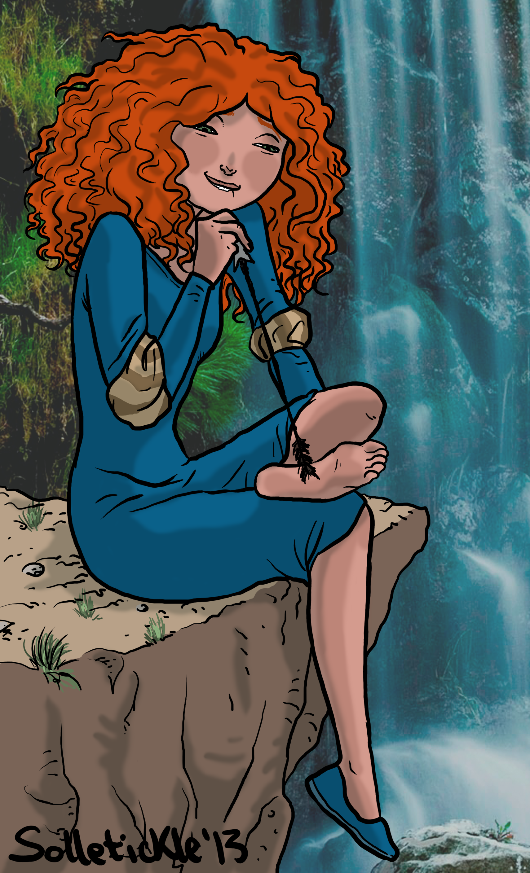 Merida tickles herself