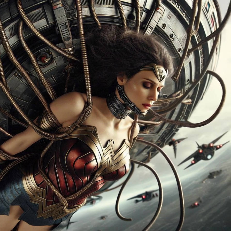 wonder woman in taken to the mothership by mjmoore9 on DeviantArt