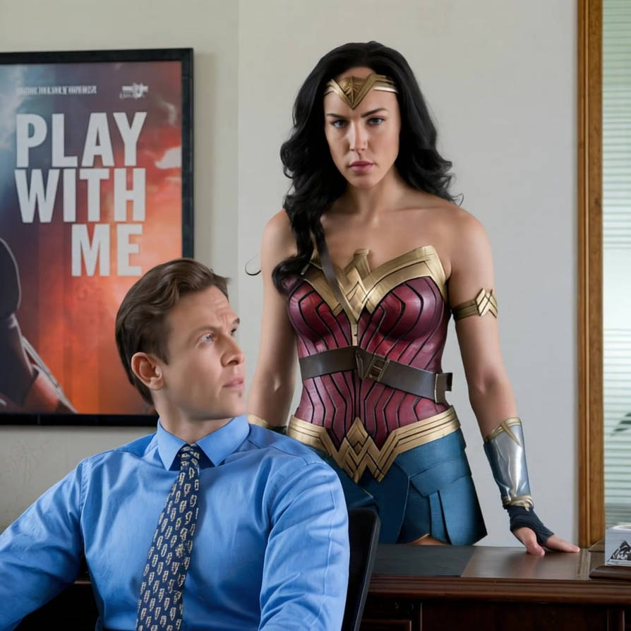 wonder woman in the office set-up 1 by mjmoore9 on DeviantArt