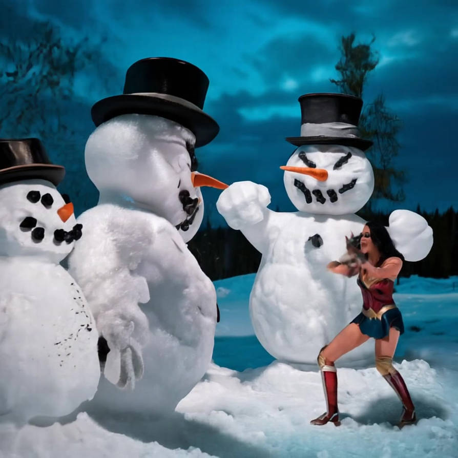 wonder woman vs the snowmen from hell 2 by mjmoore9 on DeviantArt