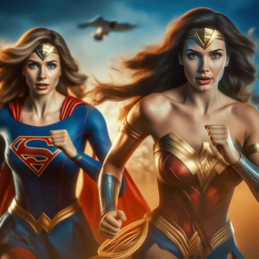 wonder woman supergirl the race 1 by mjmoore9 on DeviantArt