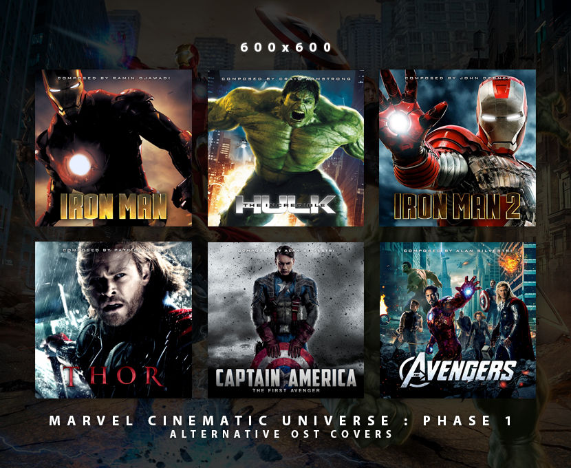 MCU Phase 1 - Alternative OST Covers by HelloMrBen on DeviantArt MCU Phase 1 - Alternative OST Covers by HelloMrBen on DeviantArt