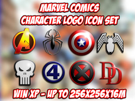 Marvel Comics Logo Icons