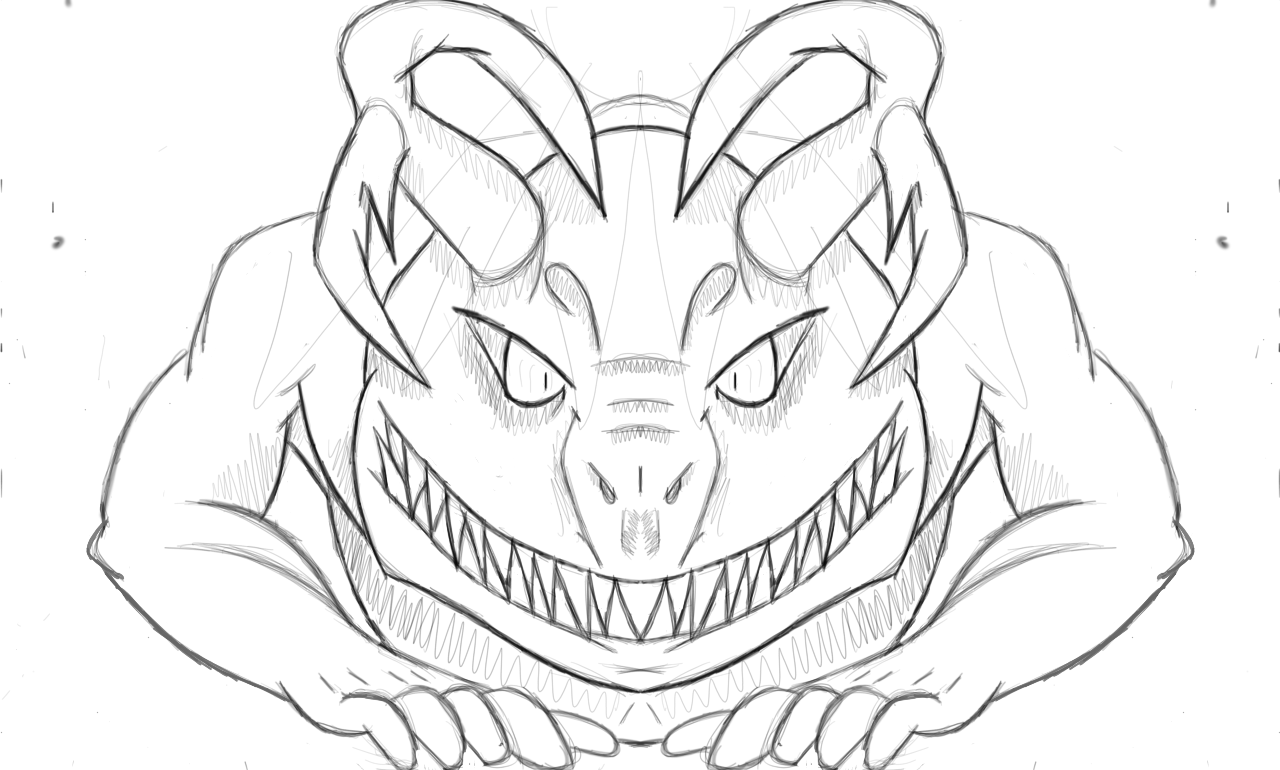 big monster uncoloured by typhoonknight95 on DeviantArt