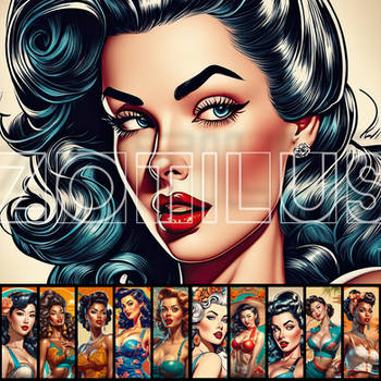 Full Pack 01 Retro-vintage-Pin up-300dpi-SRGB