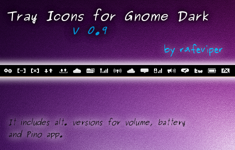 Tray Icons for Gnome Dark