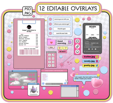 FREE 12 EDITABLE OVERLAYS PNG AND PSD PACK