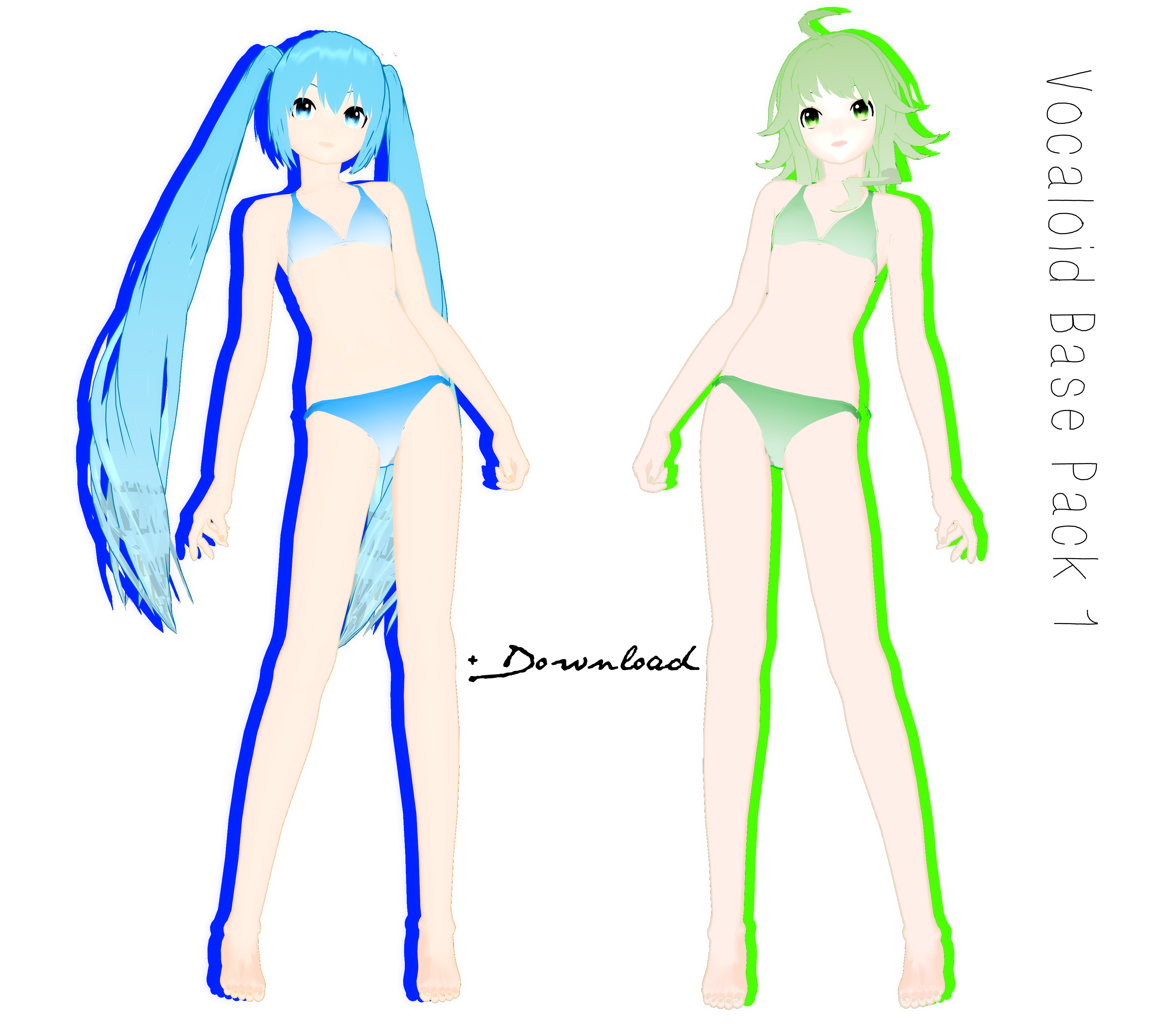 [MMD] VOCALOID BASES PACK 1 + DL