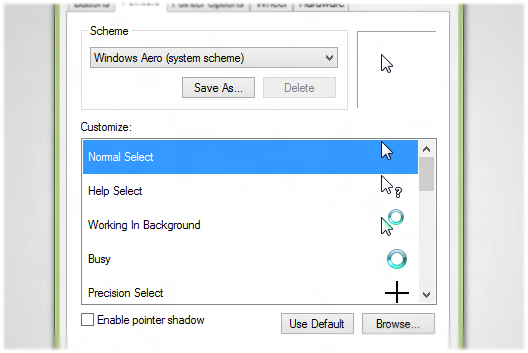 Custom Windows 8 Cursors