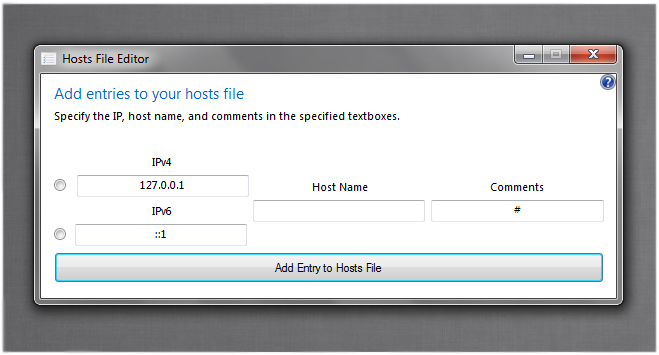 Hosts File Editor
