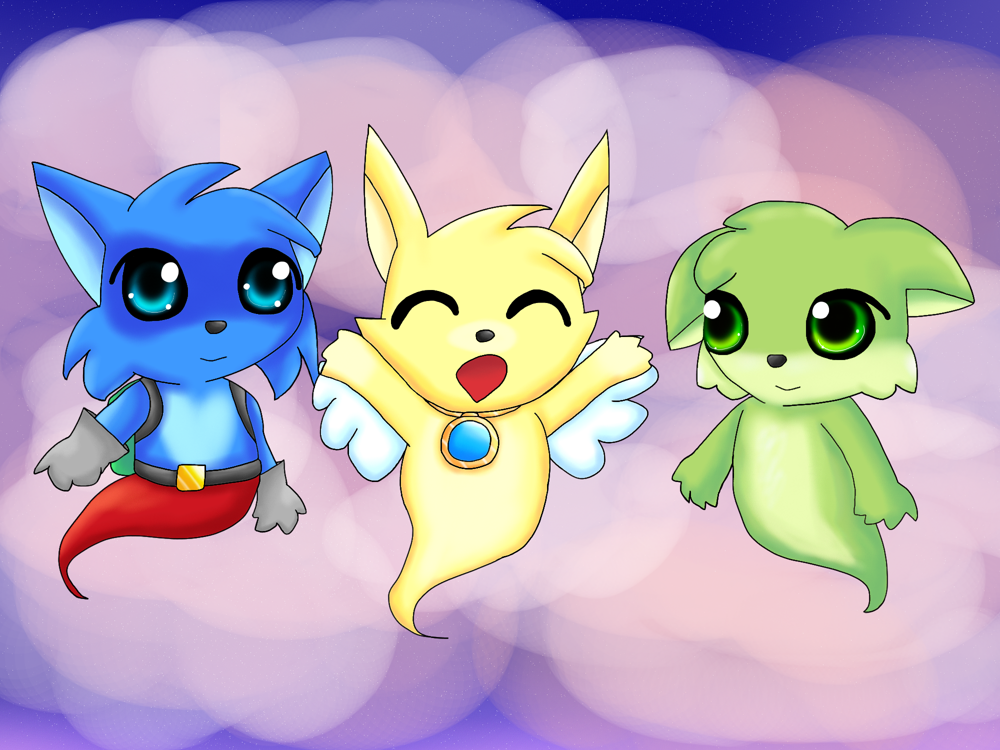 The Three Genies by TheCreatorOfSoften on DeviantArt