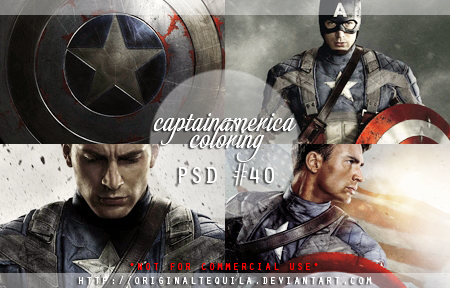 Captain America PSD Coloring