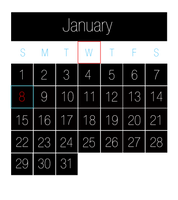 Geektool Calendar Black