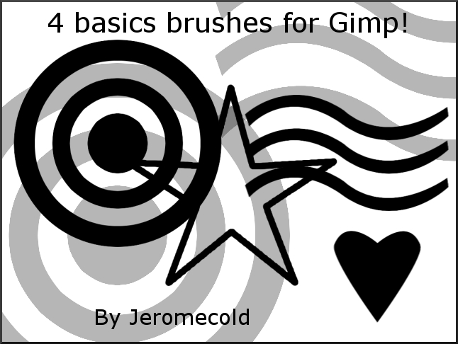 4 basics brushes for Gimp