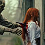 Scarecrow sticks it to her