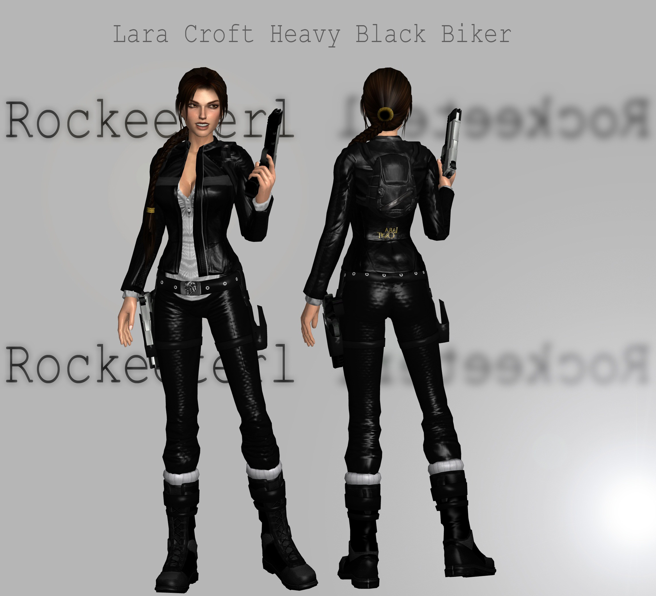 Lara Croft Heavy Black Biker DL | XNALara