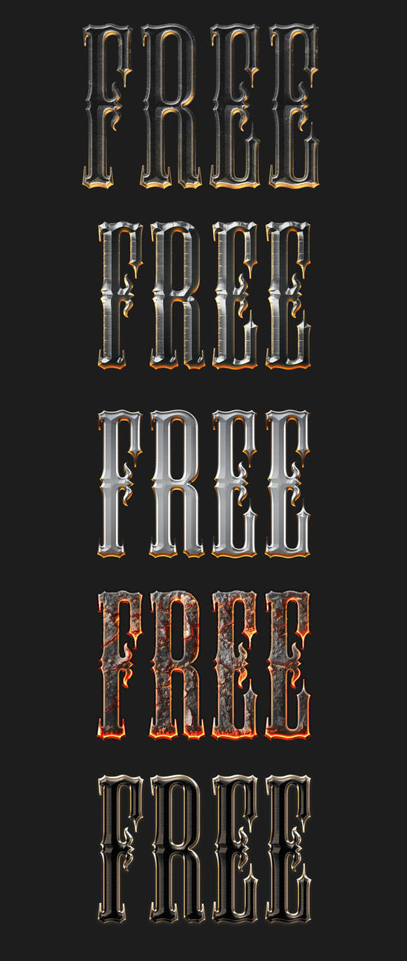 Chrome and fire Photoshop layer styles by EXtreme-S on DeviantArt