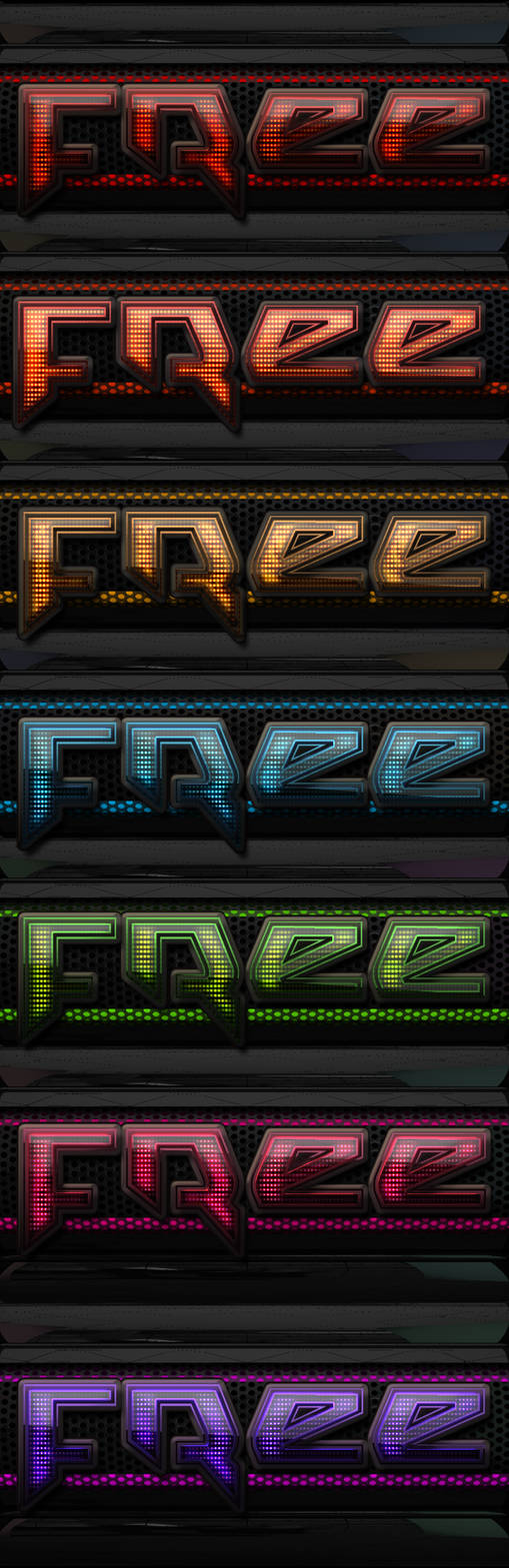Premium LED light text layer styles for free [PSD] by EXtreme-S on ...