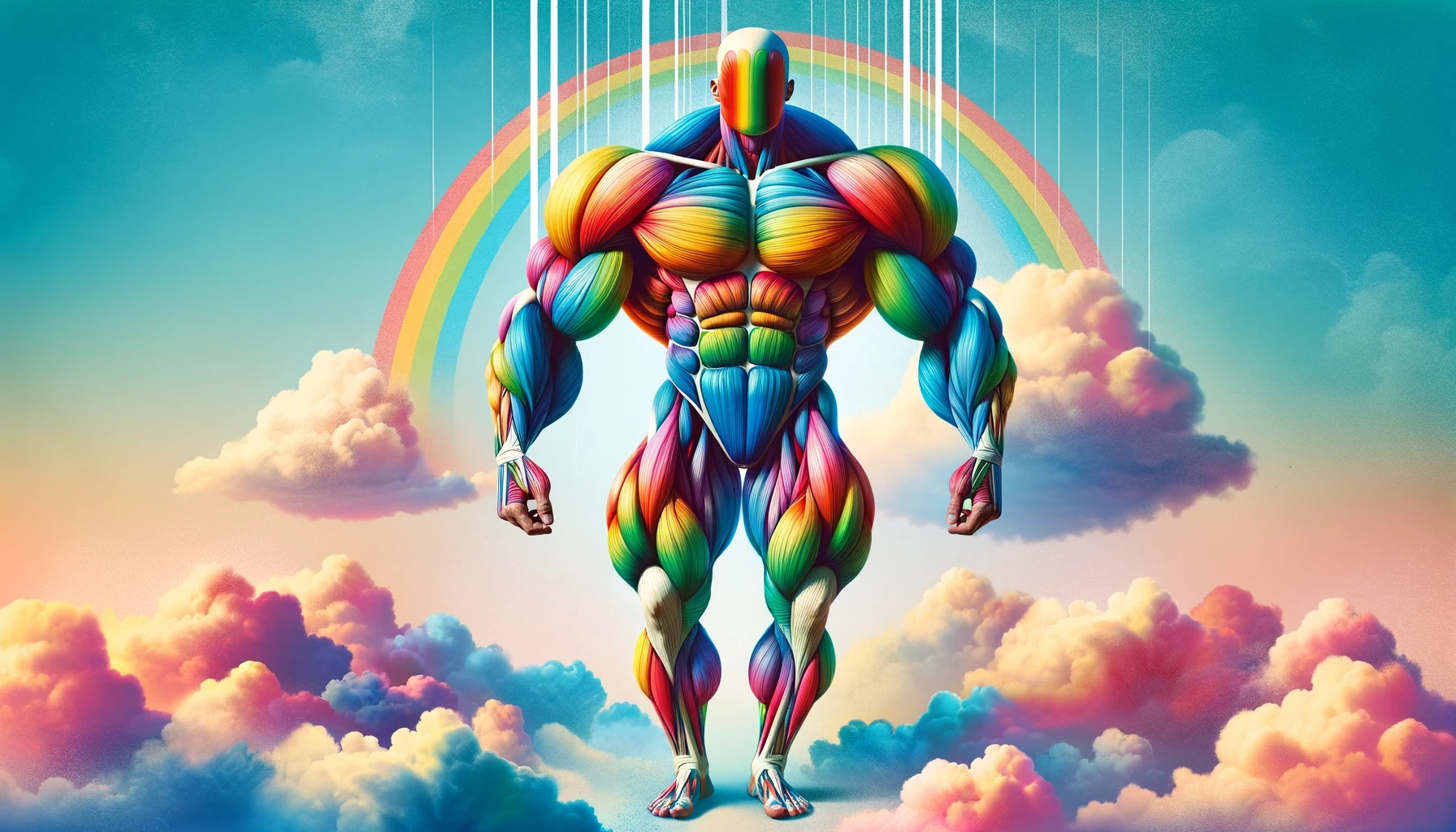 Rainbow Muscle Man by BulkBodyAI on DeviantArt