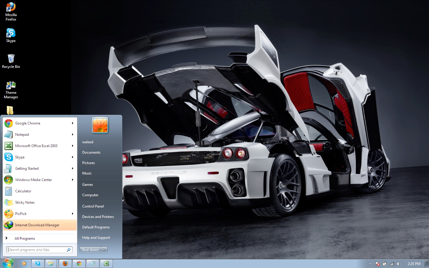 Ferrari Enzo windows 7 theme