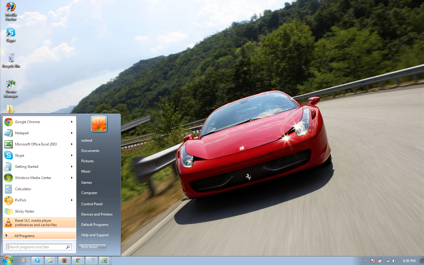 Ferrari-458-Italia-2 windows 7 theme