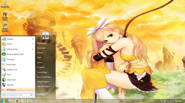 Anime-girls-44 Windows 7 theme