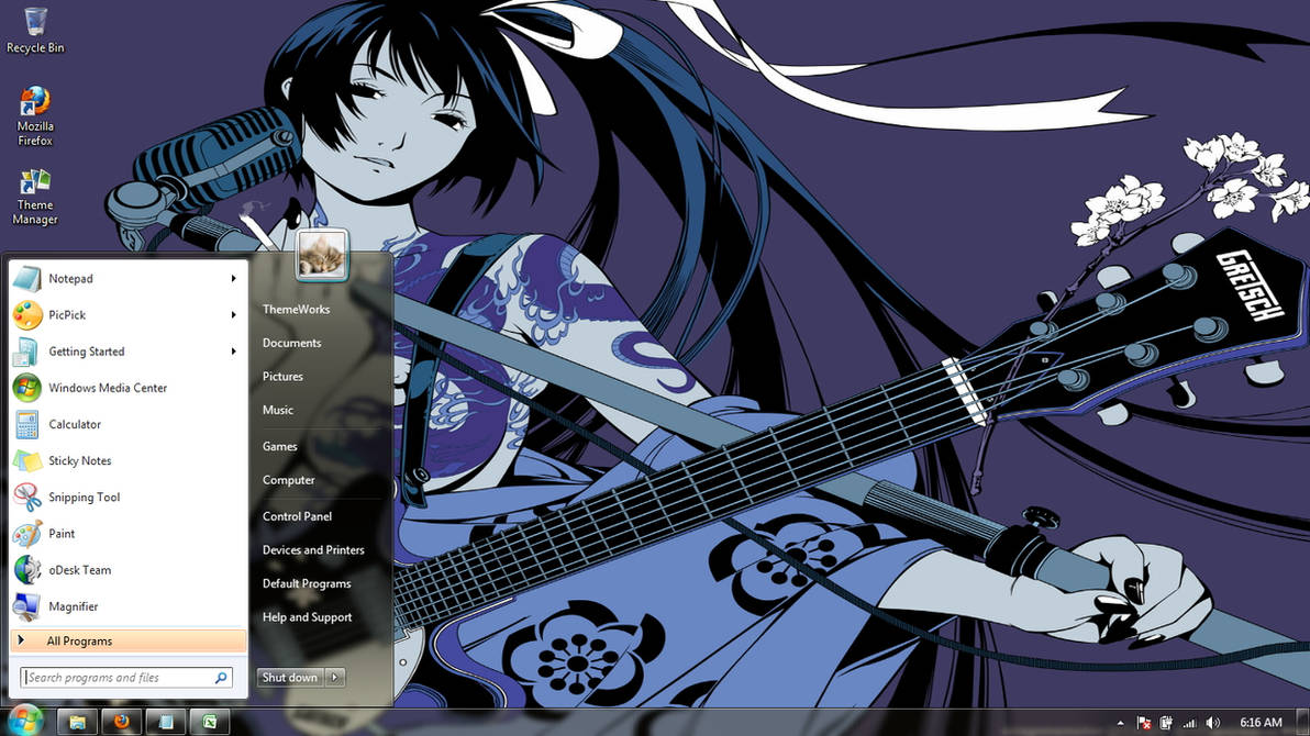 Anime Girls 38 Windows 7 Theme By Windowsthemes On Deviantart