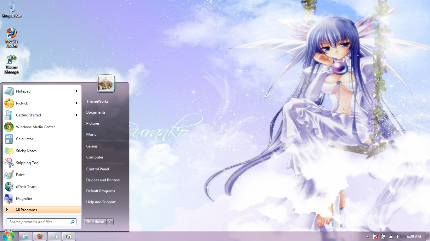 Anime-girls-35 Windows 7 theme