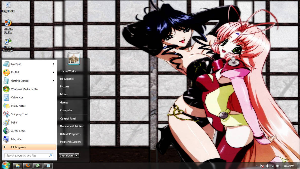 Anime-girls-35 Windows 7 theme by windowsthemes on deviantART