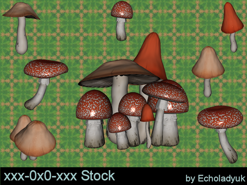 Toadstools pack of 7