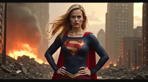 Supergirl animation - burning city