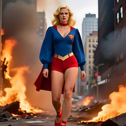 1970s Supergirl - city - animation