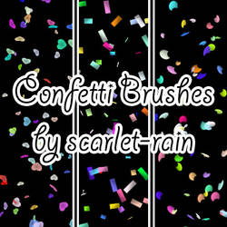 Confetti Photoshop brushes by scarlet-rain