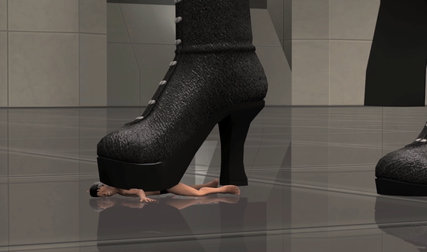 Initiate Boot Crush by shrunkenlover on DeviantArt