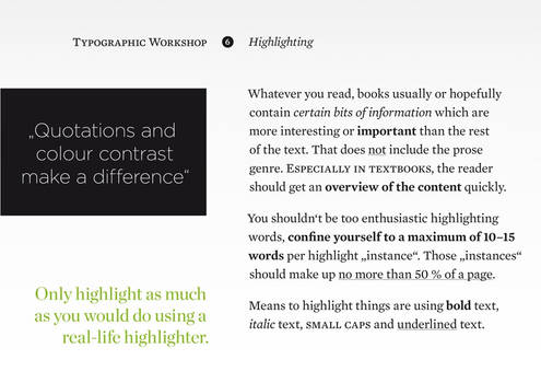 Typo Workshop 6: Highlighting