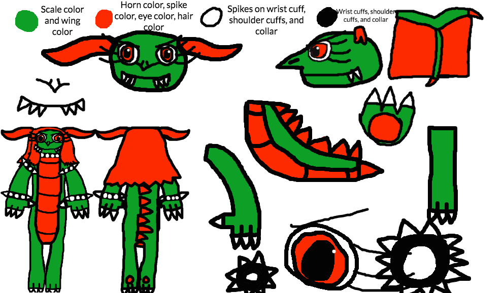 Flame Dragon Reference Sheet by DragonGirlRoar on DeviantArt
