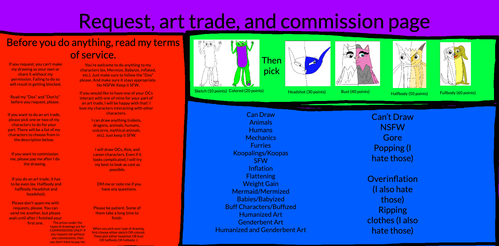 Request, art trade, and commission page by DragonGirlRoar on DeviantArt