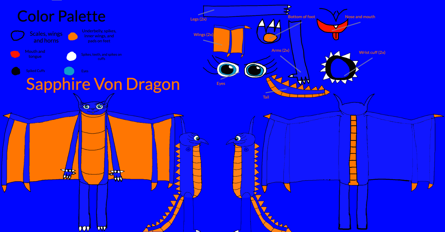 Sapphire Von Dragon Reference Sheet by DragonGirlRoar on DeviantArt