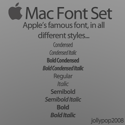 Mac Font Set