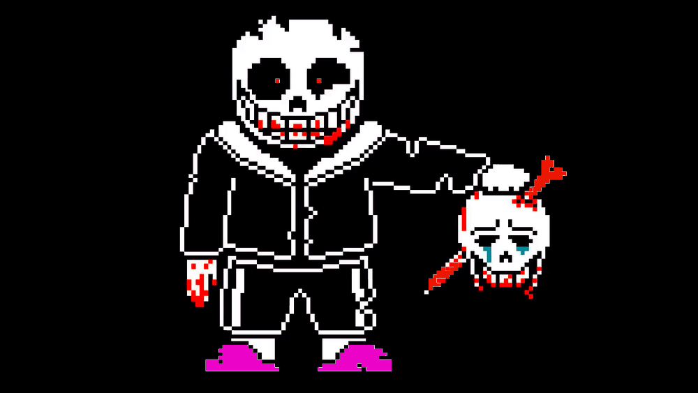 inverted colors sans death by bloxysans on DeviantArt