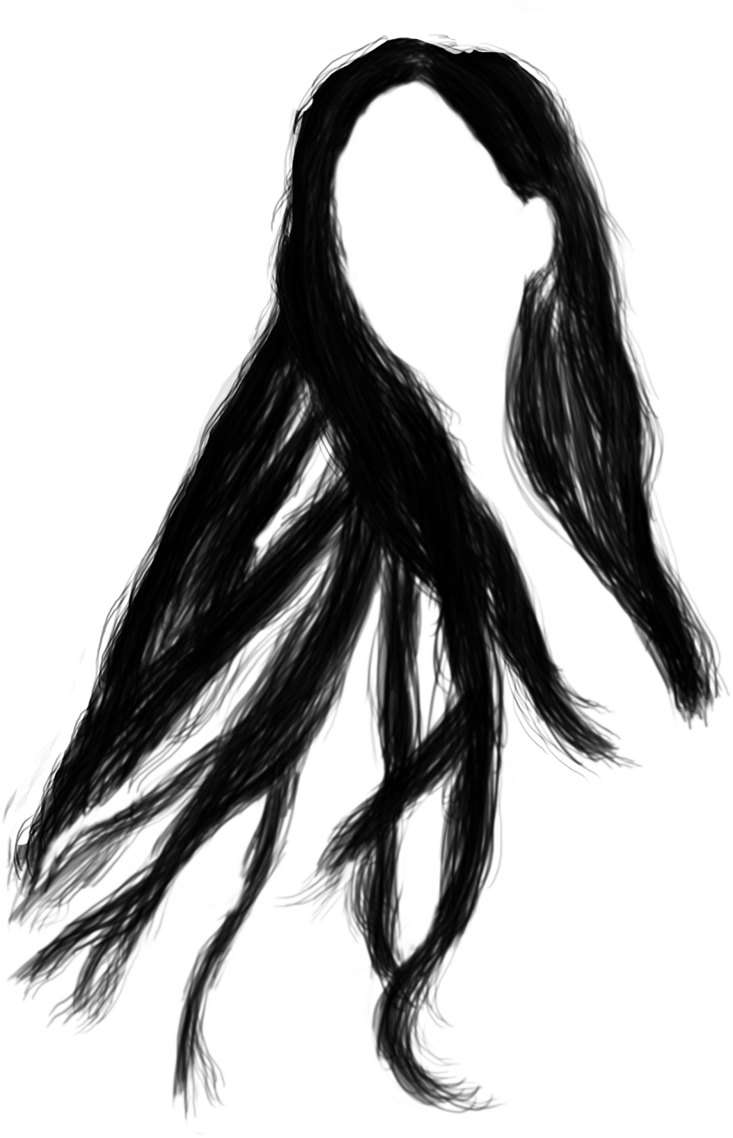 Painted Hair - Long Black PSD File by la-voisin on DeviantArt Painted Hair - Long Black PSD File by la-voisin on DeviantArt