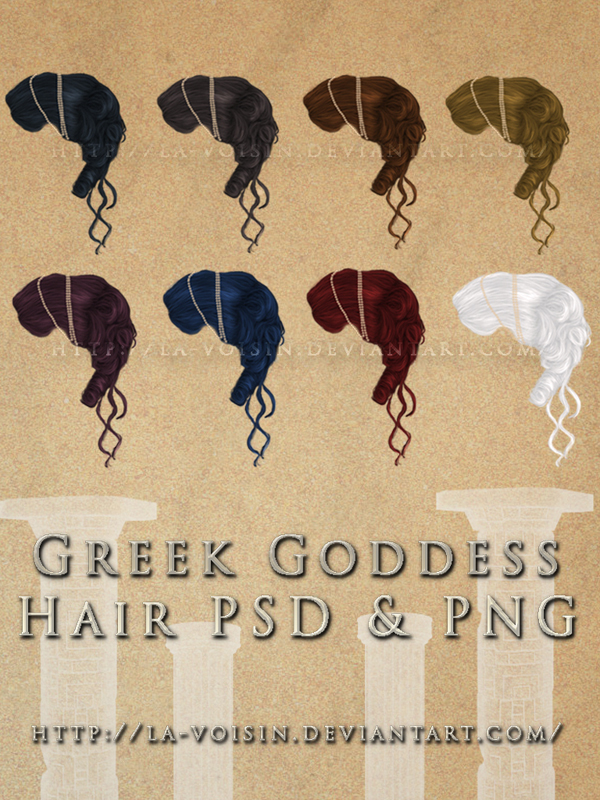 Greek Goddess Hair PSD and PNG