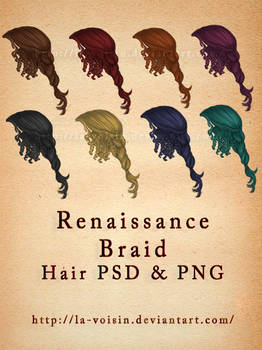 Renaissance Braid Stock - Hair PSD and PNG