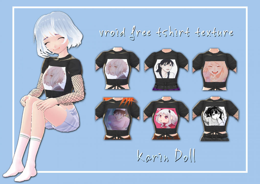 Vroid free tshirt texture by karindolli on DeviantArt