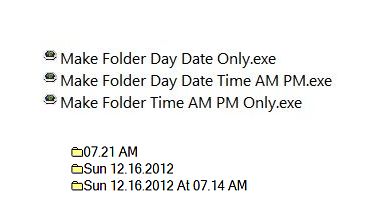 Generate Folder For Current Day Date Time AM PM by KeybrdCowboy