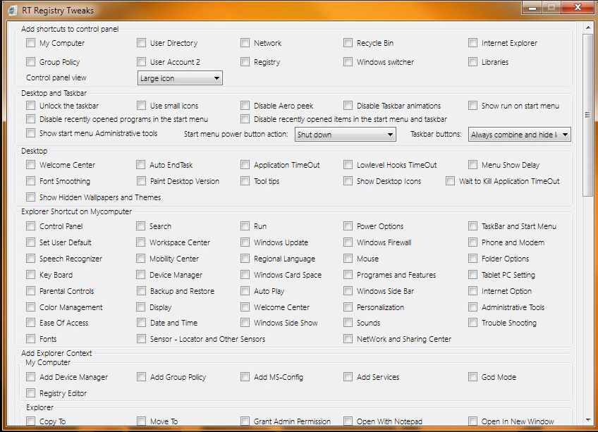 Control Panel - My Computer Tweaker by KeybrdCowboy
