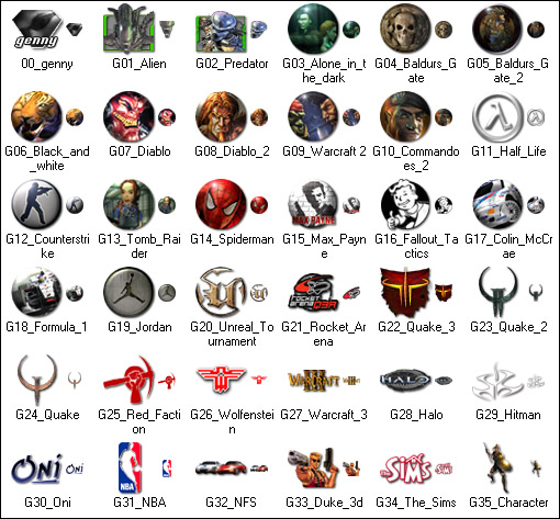 Genesis Games XP Icons